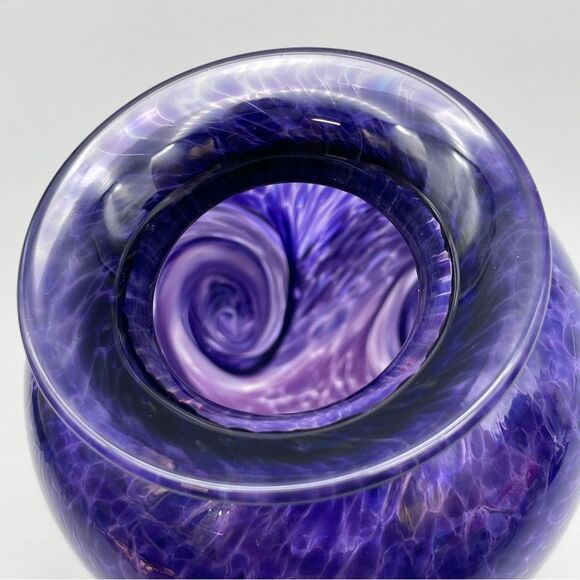 George Averbeck Art Glass Vase Signed 2008 Fire on the Mountain Studios - Picture 10 of 15